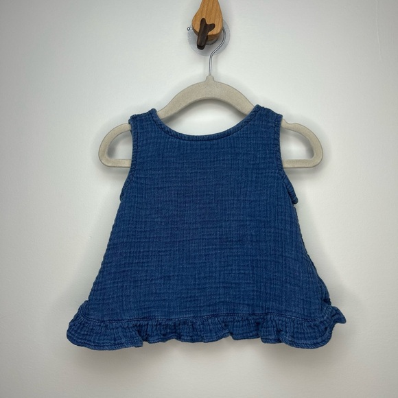 Blue Ruffled Baby GAP Top - Picture 2 of 2